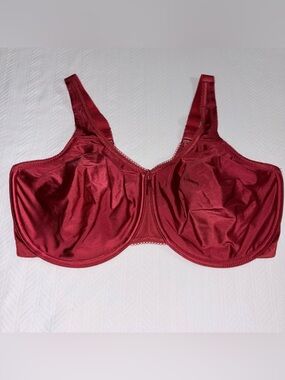 Wacoal Red Full Coverage Underwire Bra Smooth Support Comfort Minimalist 40 DDD
